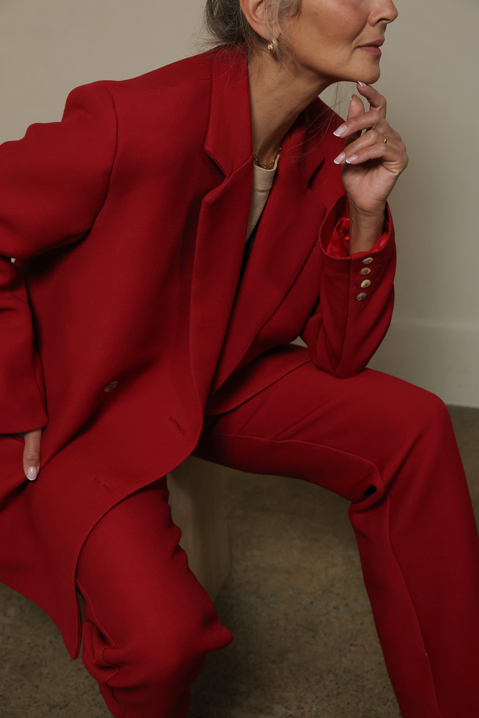 SIMONE WOOL-SILK BLEND TROUSERS