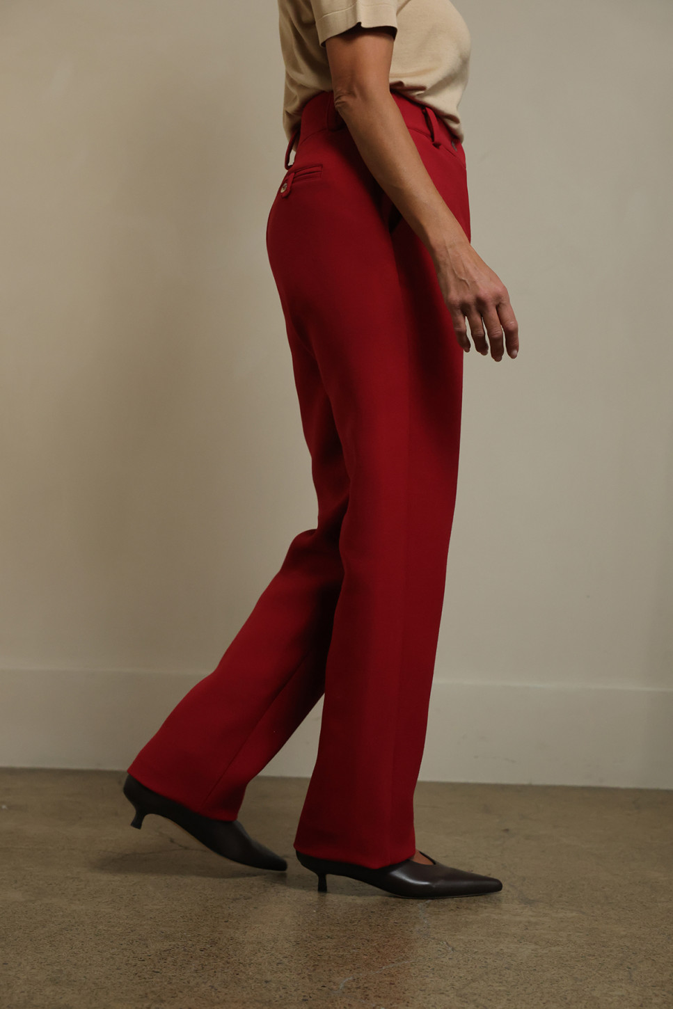 SIMONE WOOL-SILK BLEND TROUSERS