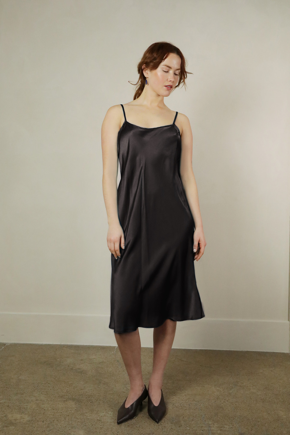THE MIDI SLIP SILK DRESS 