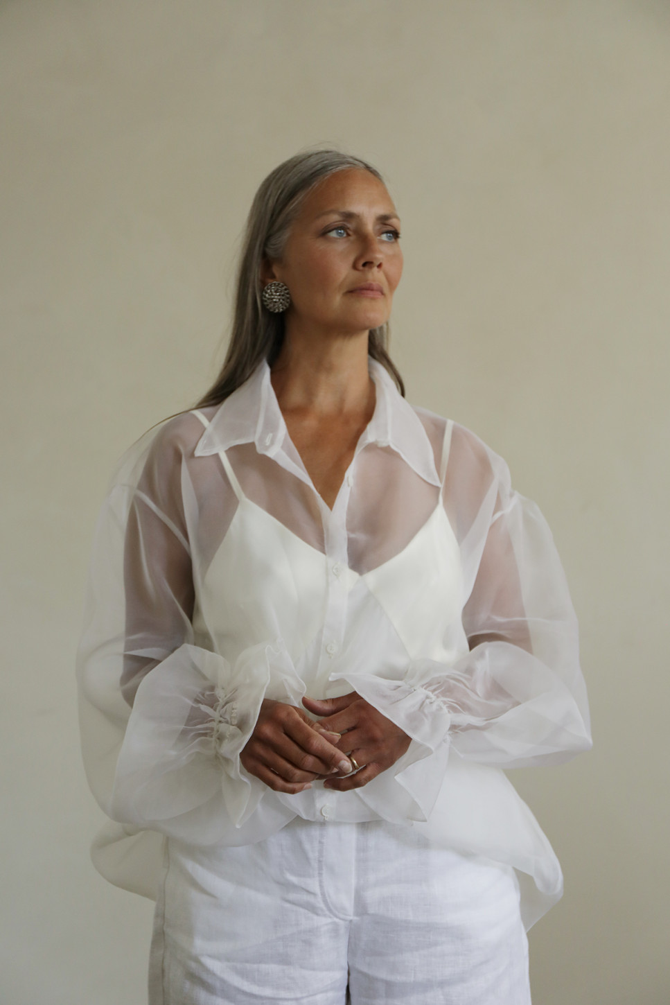 SOLENE ORGANZA SILK SHIRT