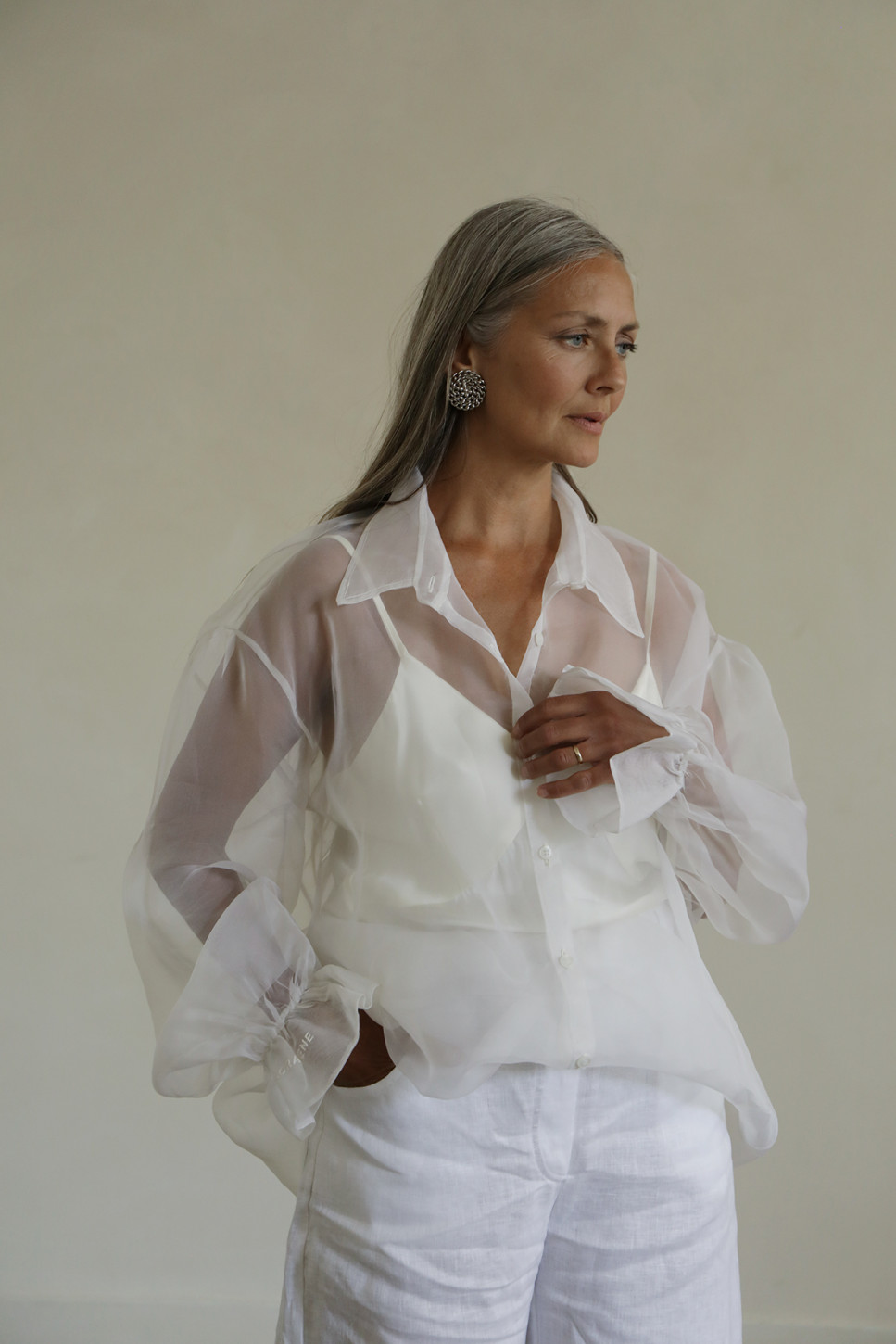 SOLENE ORGANZA SILK SHIRT
