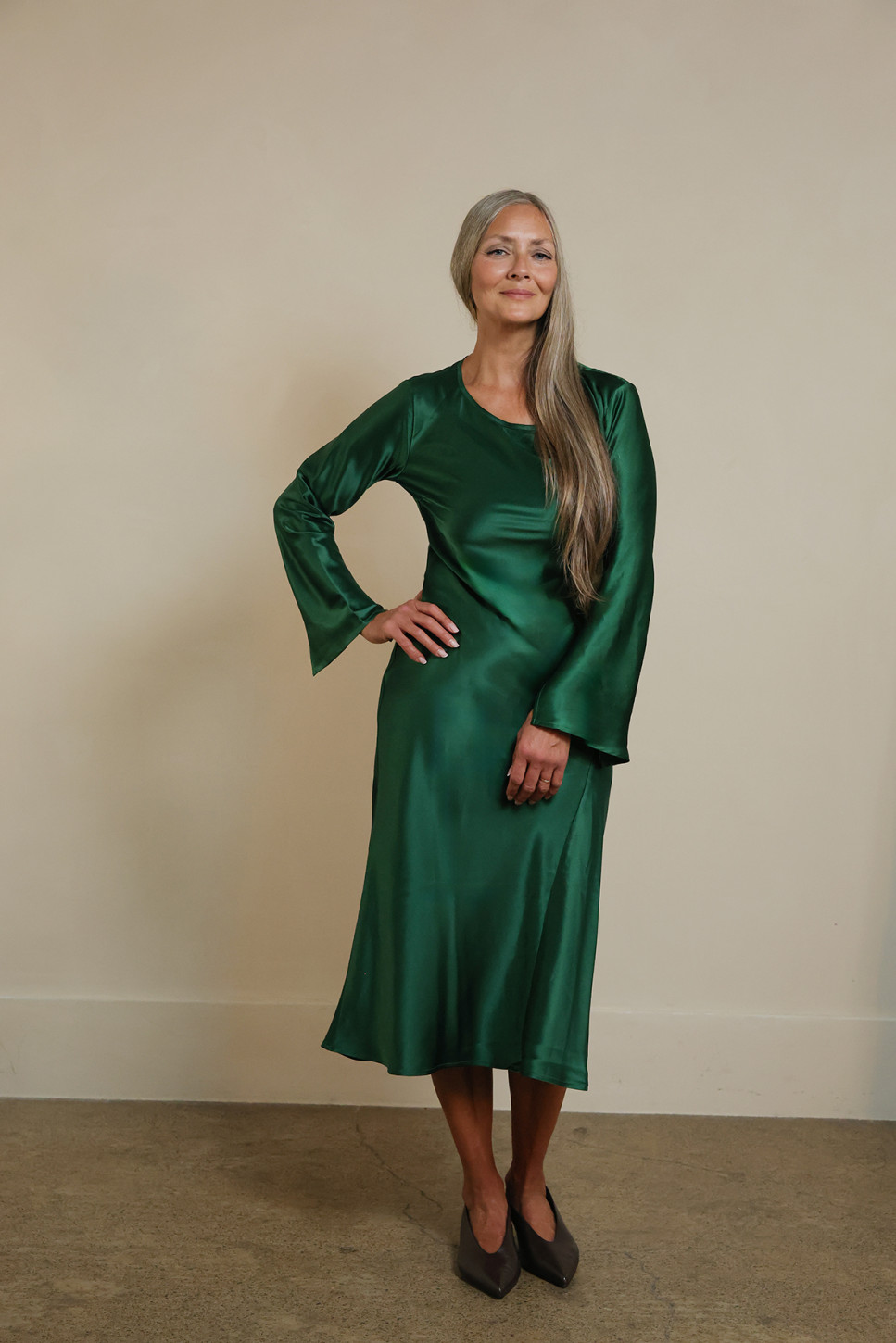 STORM BIAS CUT SILK DRESS 