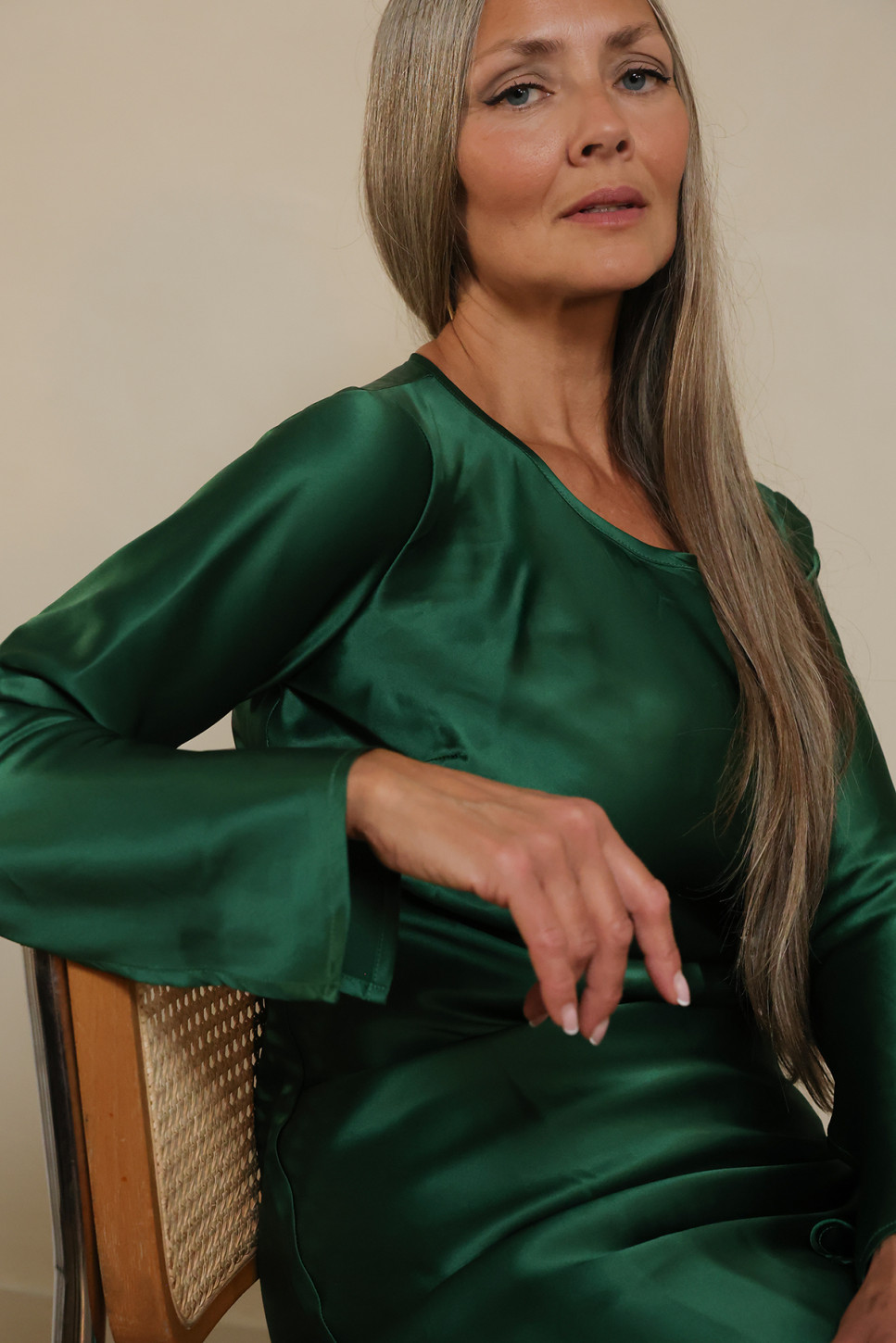 STORM BIAS CUT SILK DRESS 