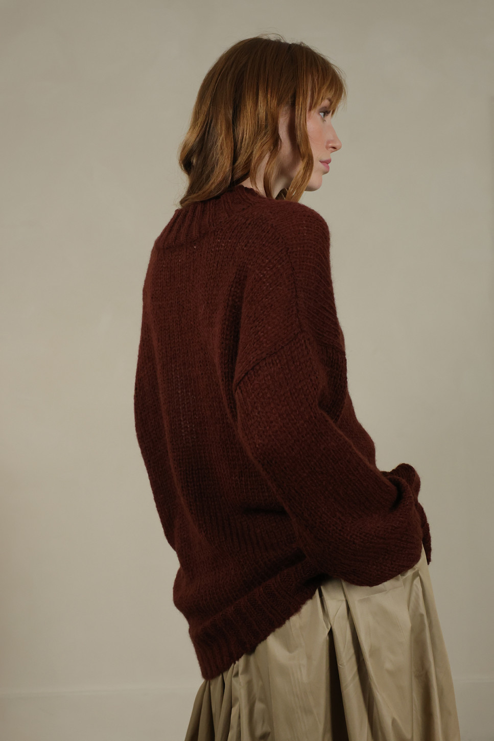 THE ARDEN V-NECK MOHAIR SWEATER