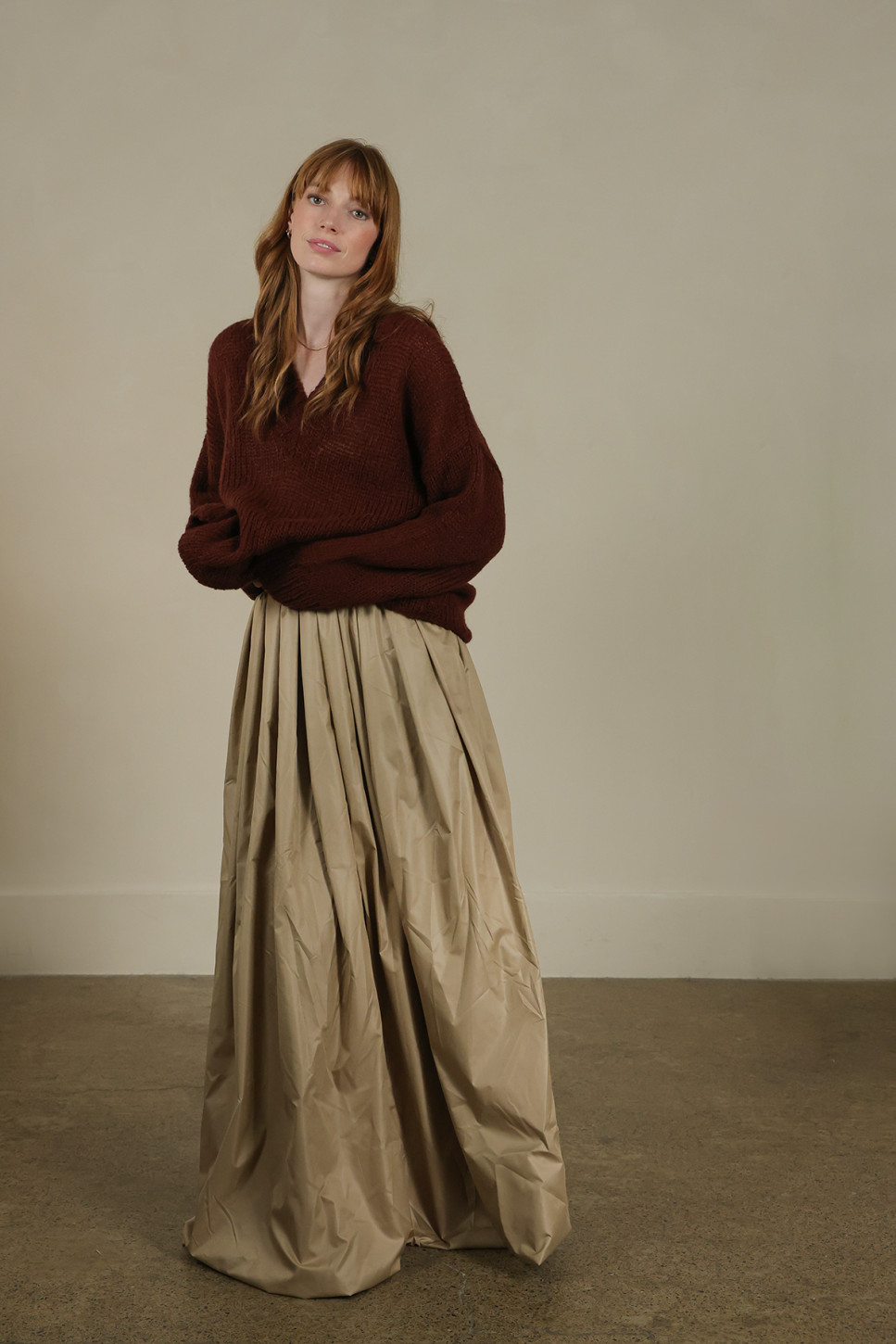 THE ARDEN V-NECK MOHAIR SWEATER