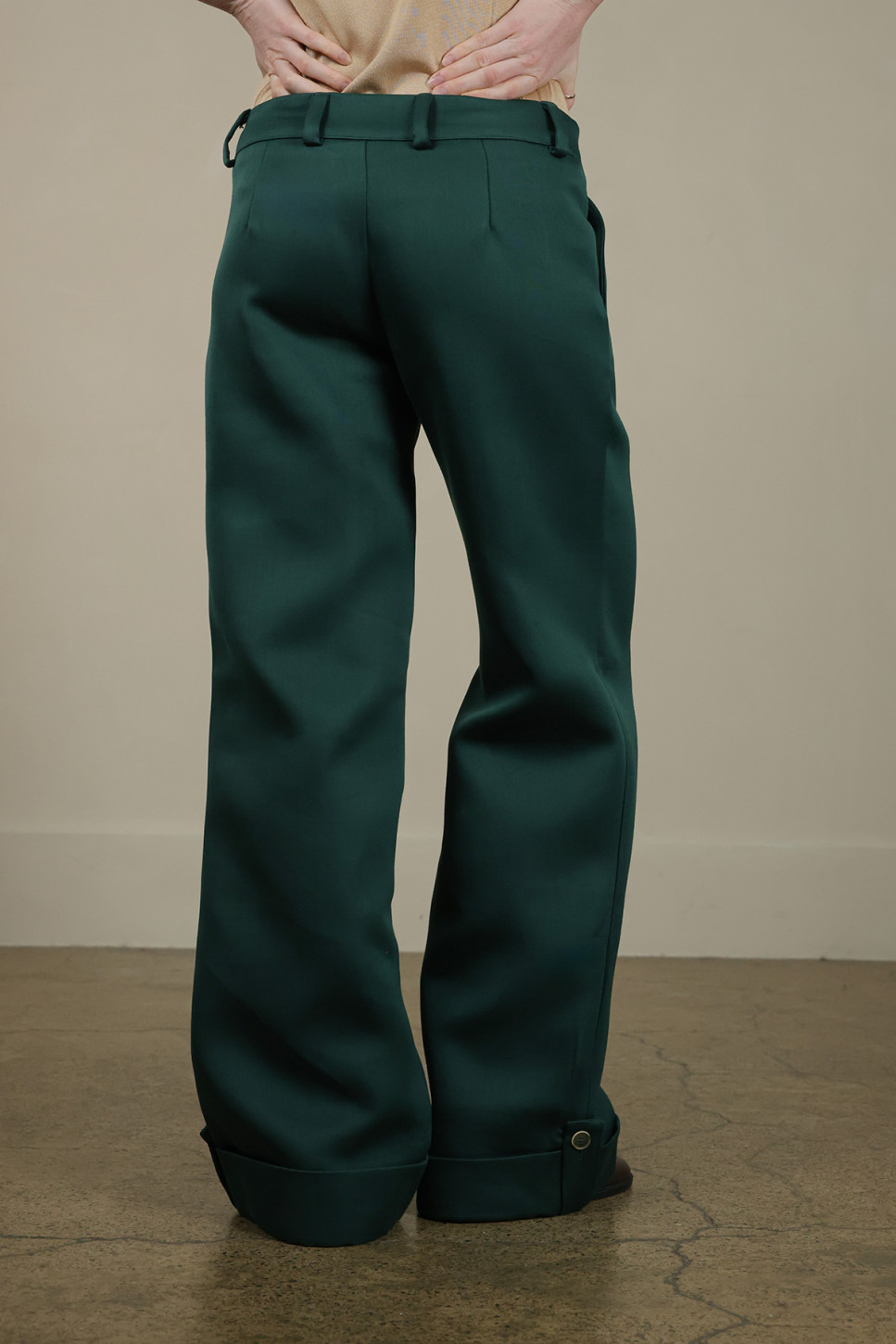 THE ROWE COTTON-WOOL TROUSERS