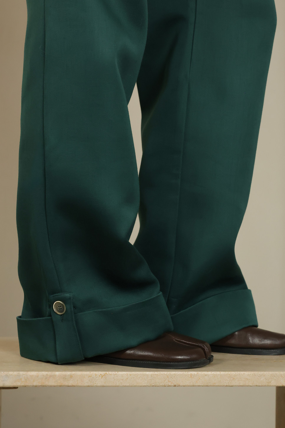 THE ROWE COTTON-WOOL TROUSERS