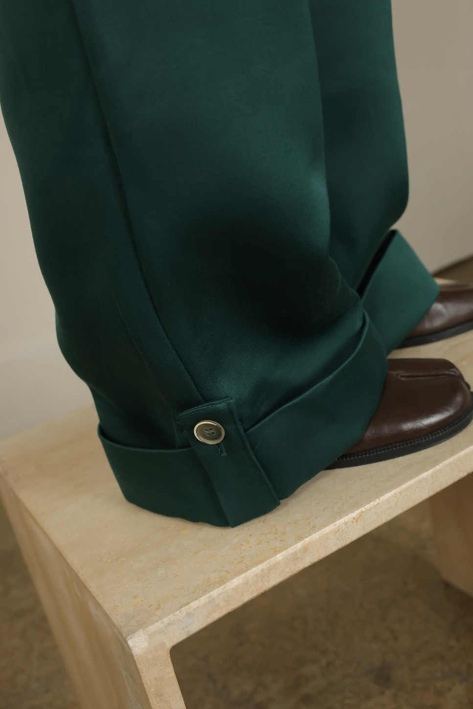 THE ROWE COTTON-WOOL TROUSERS