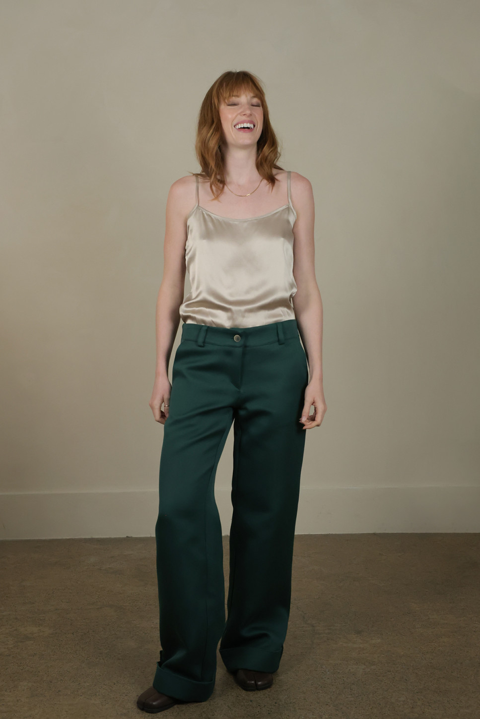 THE ROWE COTTON-WOOL TROUSERS