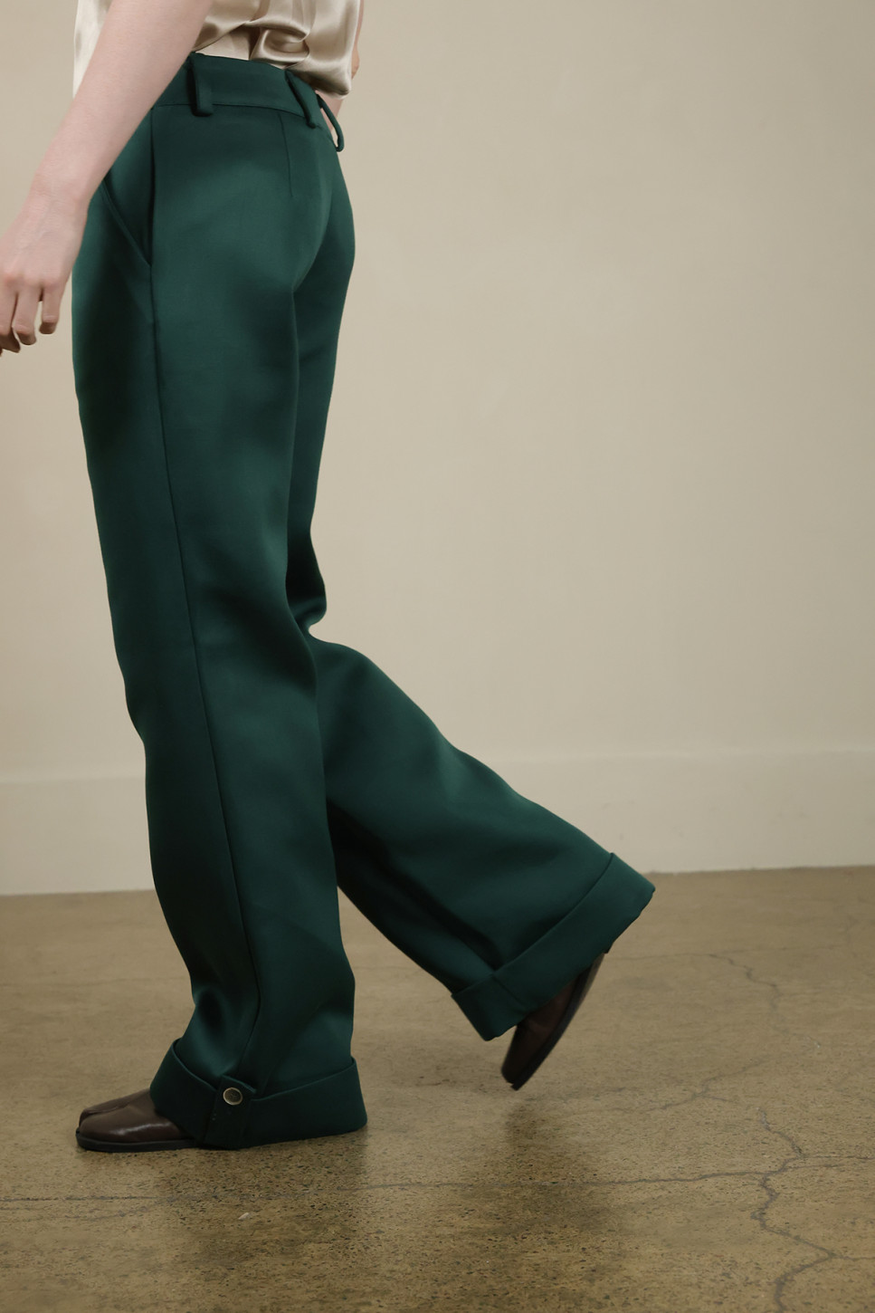 THE ROWE COTTON-WOOL TROUSERS