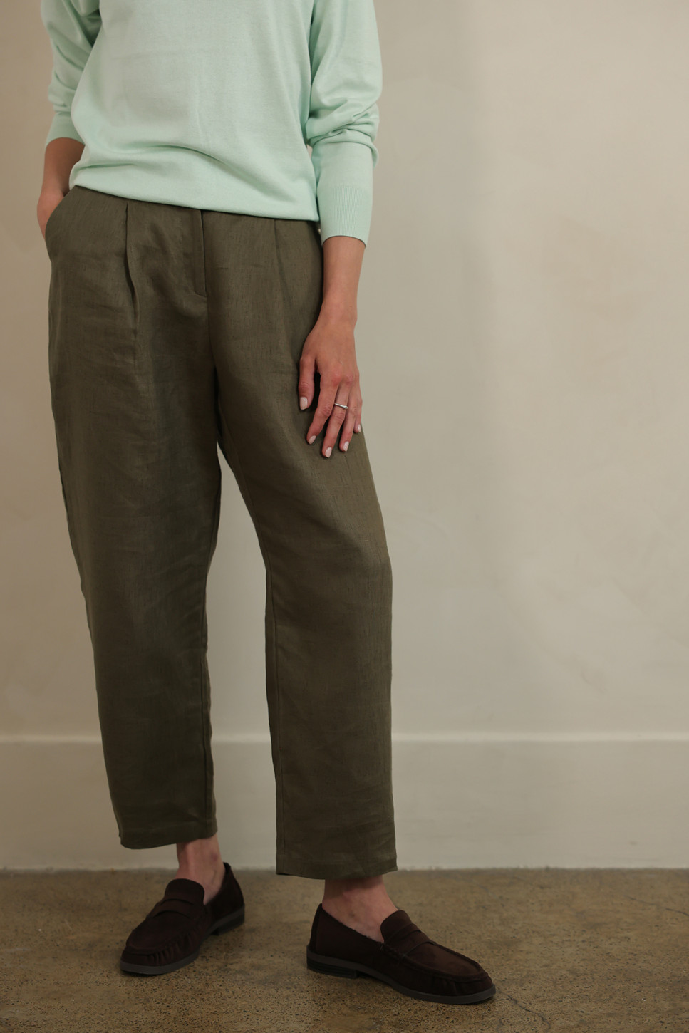 VERT ANOUK LINEN TROUSERS