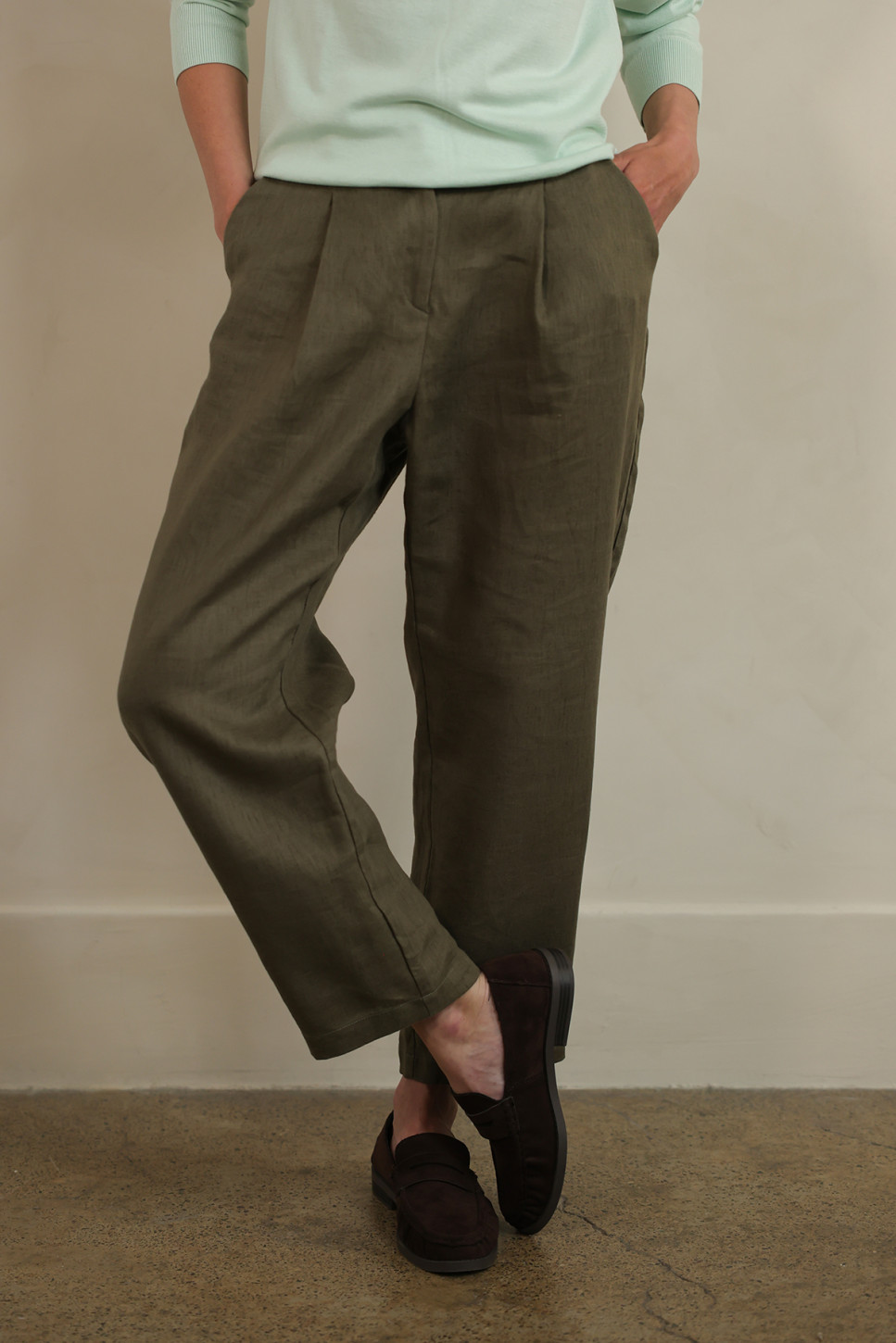 VERT ANOUK LINEN TROUSERS