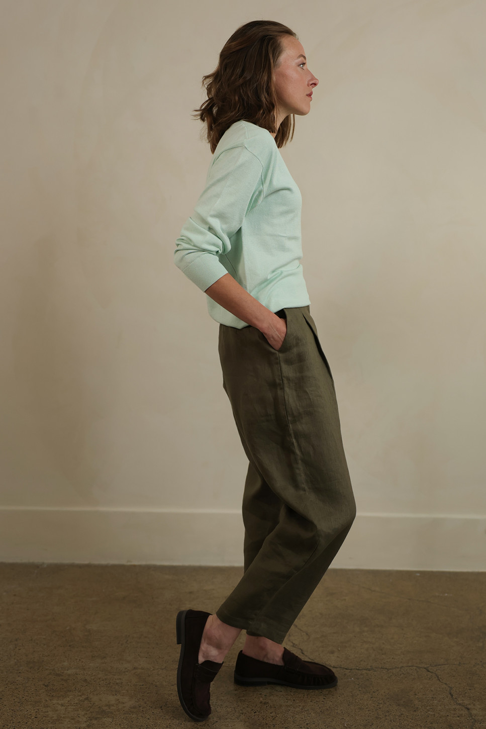VERT ANOUK LINEN TROUSERS