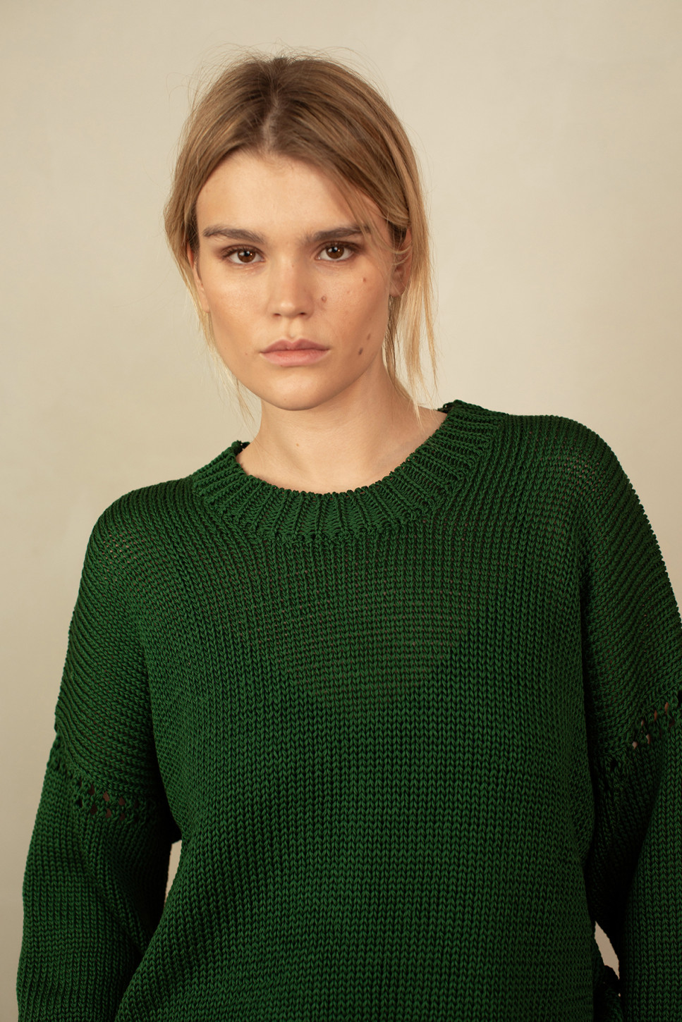 VERT CREW NECK COTTON SWEATER
