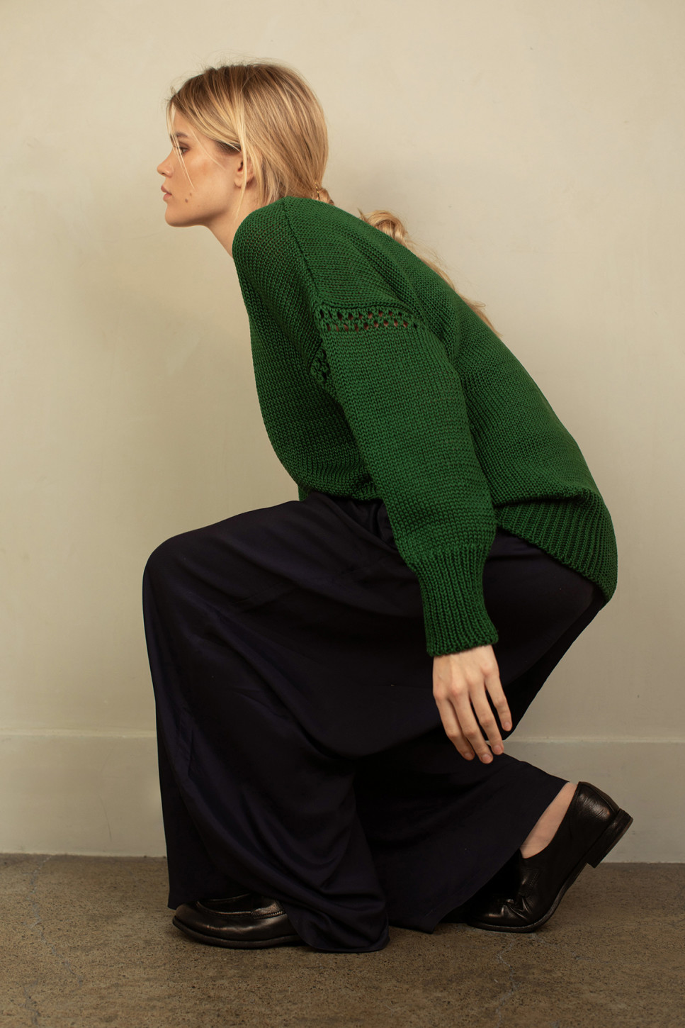 VERT CREW NECK COTTON SWEATER