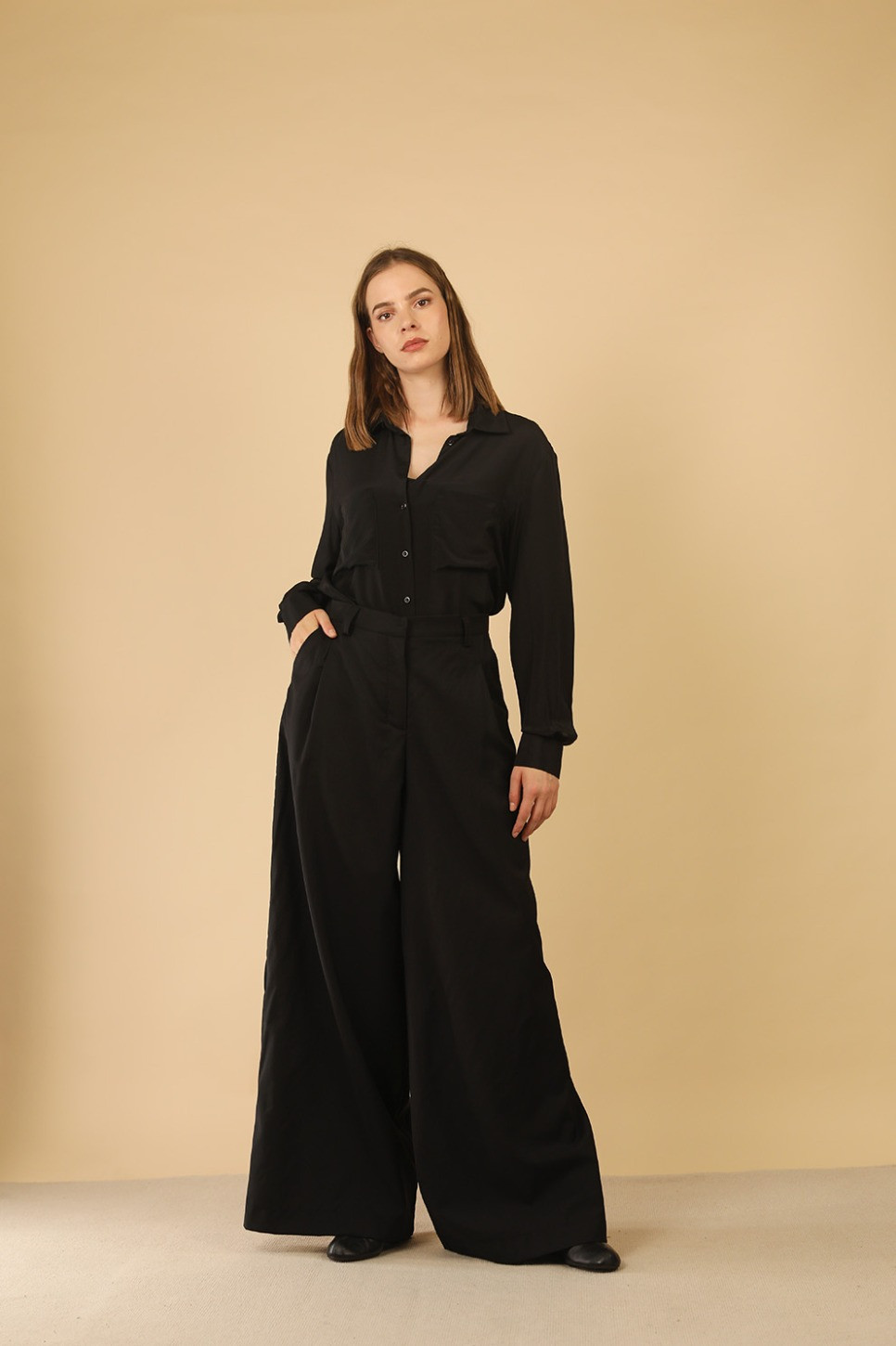 VIRGIN WOOL HIGH RISE TROUSERS