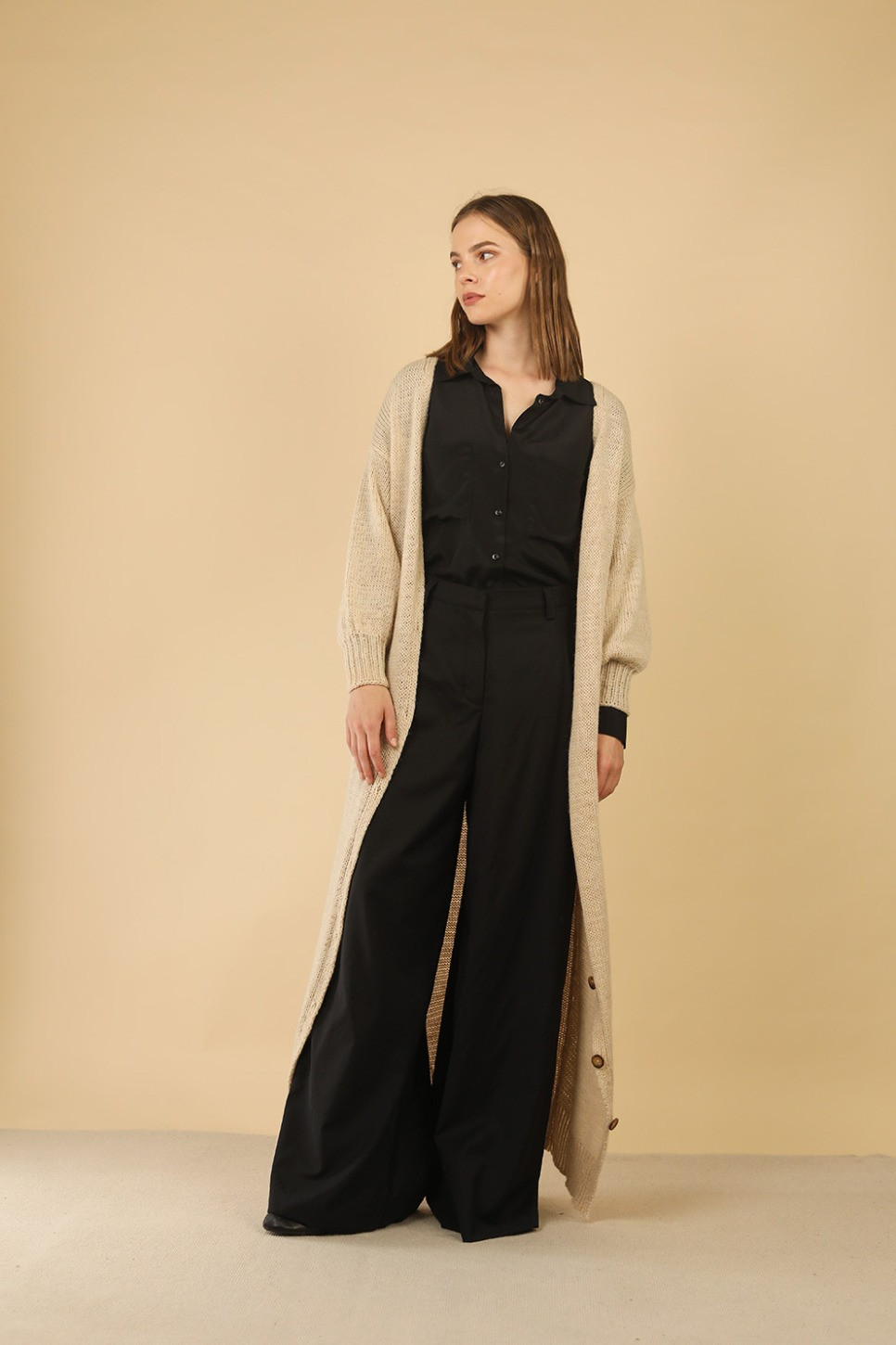 VIRGIN WOOL HIGH RISE TROUSERS