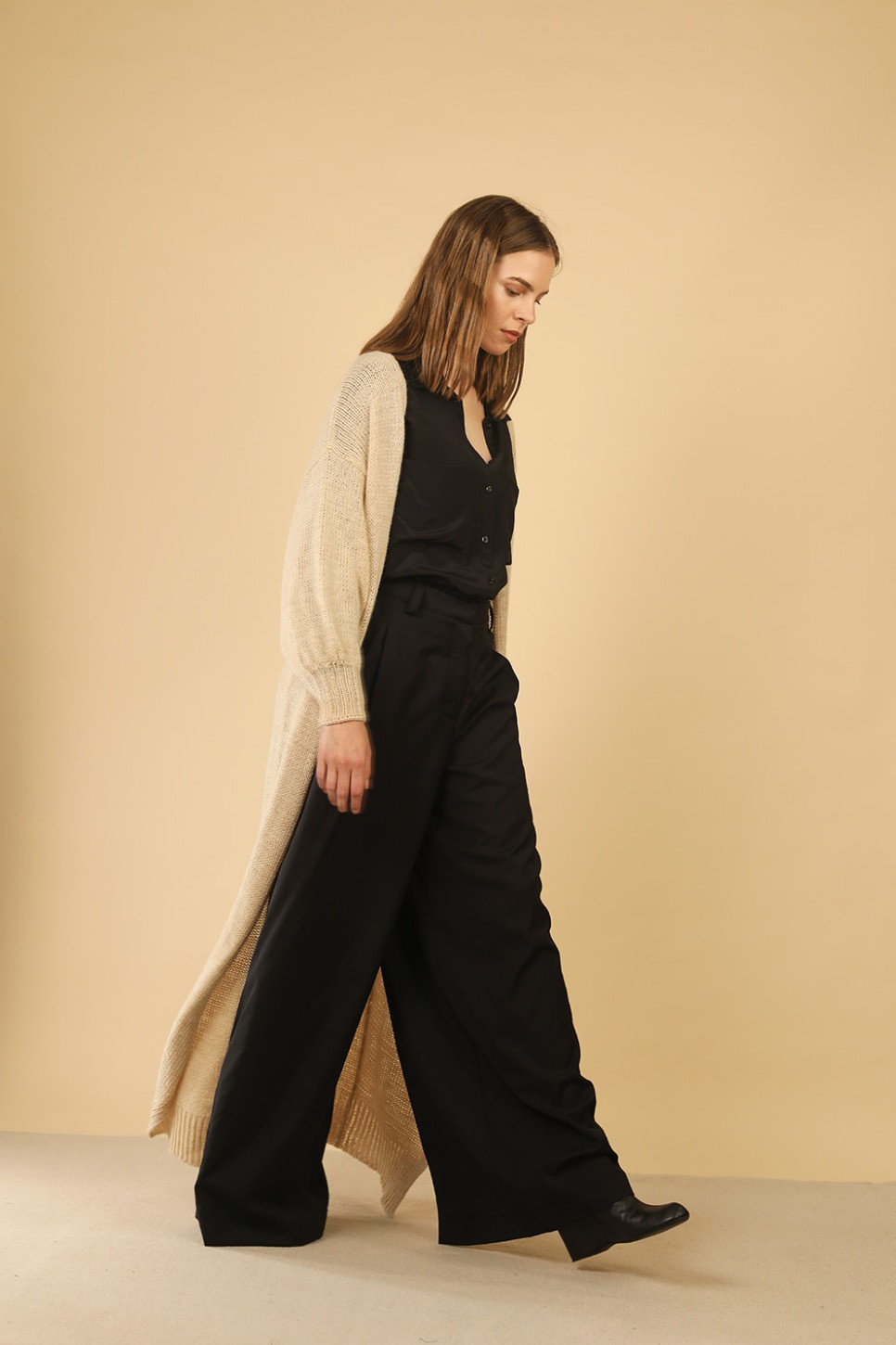 VIRGIN WOOL HIGH RISE TROUSERS